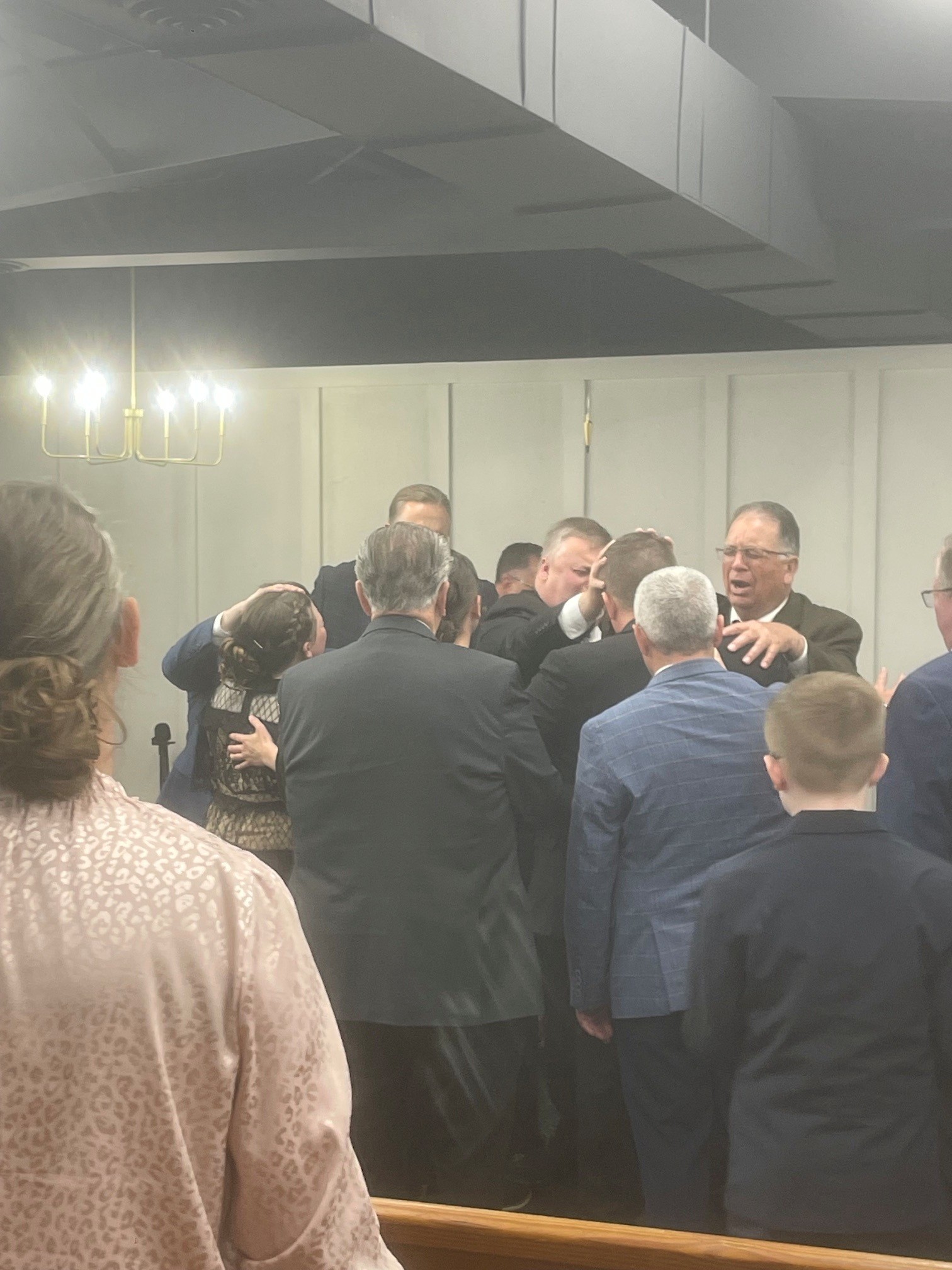 Congregation gathered in prayer